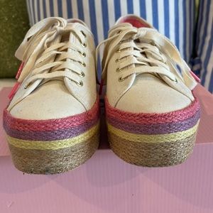 Keds/Kate Spade Triple Up platform sneaker with jute trim, size 8.5 M